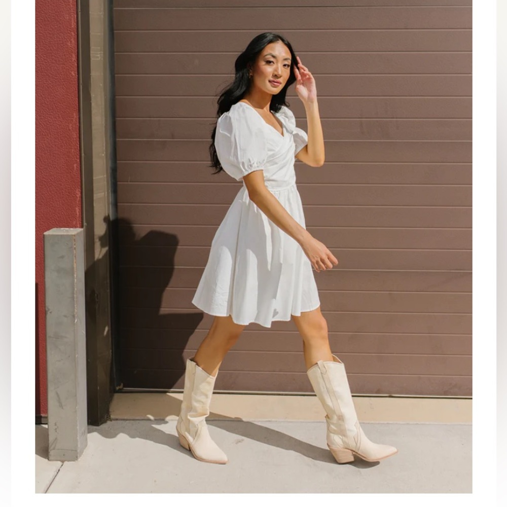 Shop Zico white knee length dress